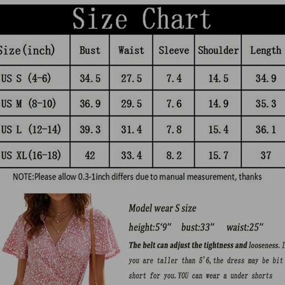 💐FLORAL WRAP AROUND DRESS 💐 - Picture 6 of 7